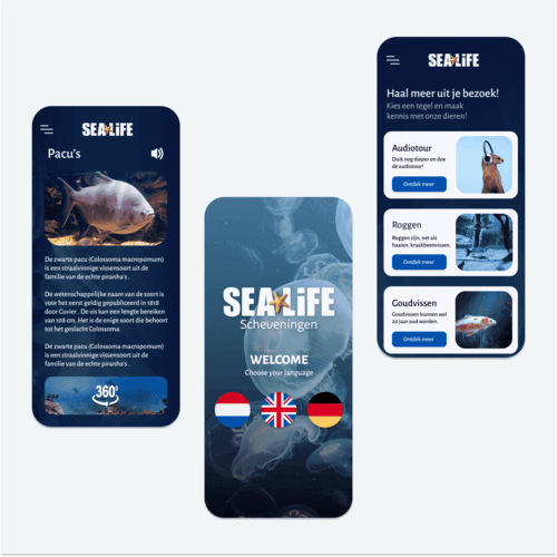 Ontwerp van SEA LIFE app